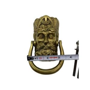 Vintage Brass Door Knocker The Olympian God Zeus Door Knocker Circa 1950